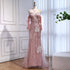 Luxury Pink Beaded Mermaid Evening Dress with Spaghetti Straps LA72492 - SERENE HILL