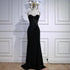 Black Beaded Classy Prom Dress with Spaghetti Straps LA73039 - SERENE HILL