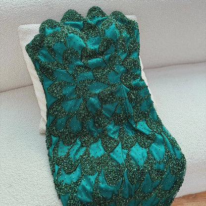 Luxury Arabic Designer Elegant Green Mermaid Evening Dress LA73117 - SERENE HILL