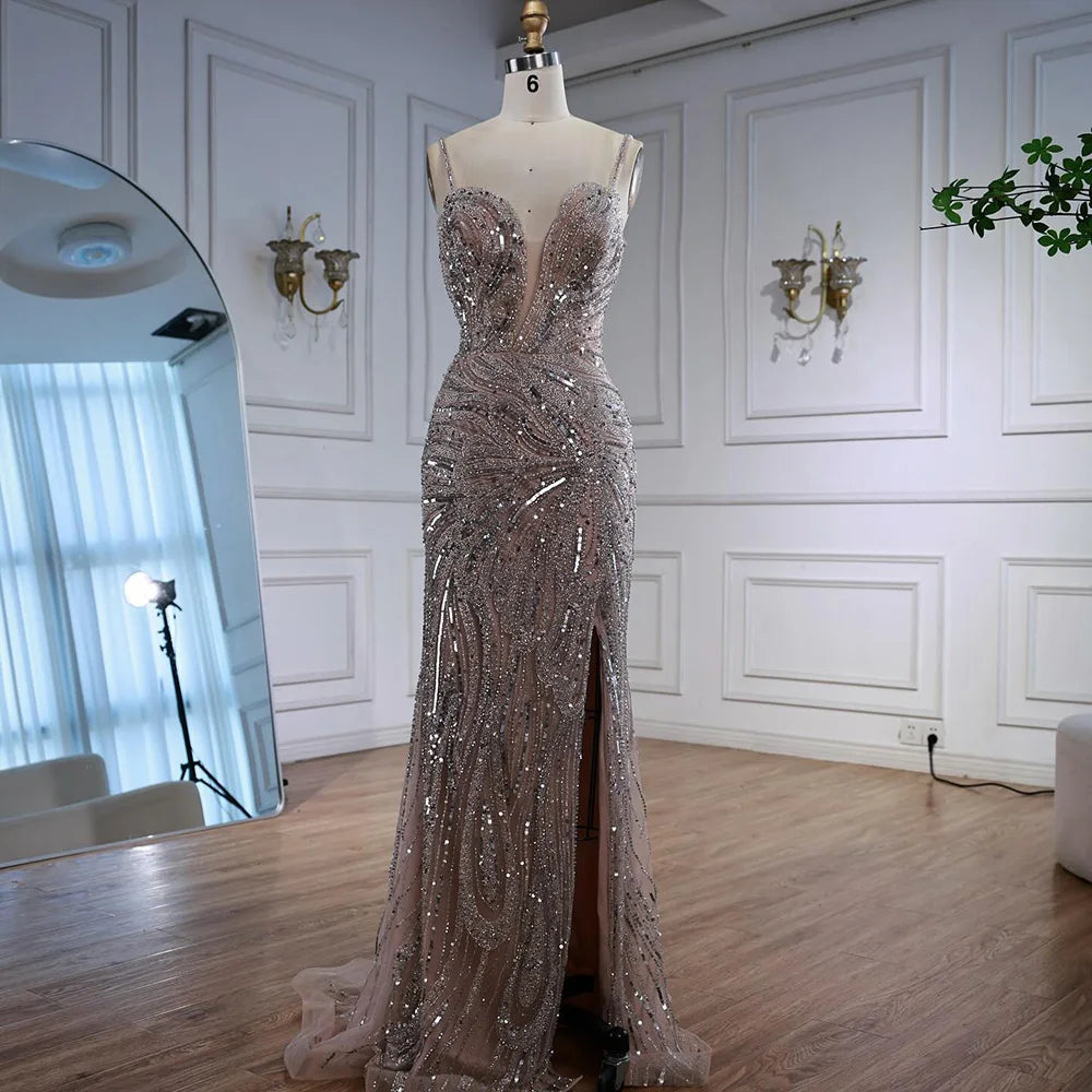 Luxury Mermaid Evening Dress with Split LA72480A - SERENE HILL