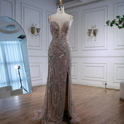 Luxury Mermaid Evening Dress with Split LA72480A - SERENE HILL
