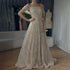 Luxury Beaded Champagne Off-Shoulder Evening Dress LA72738 - SERENE HILL
