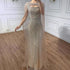 Luxury Blue Diamond Evening Dress With Cape LA73426 - SERENE HILL