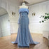 Luxury Tassel Lilac Off Shoulder Evening Dress with Cape LA72374 - SERENE HILL