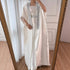 Luxury Dubai White Satin Mermaid Evening Dress with Long Cape LA72825 - SERENE HILL