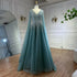 Luxury Caramel Dubai Evening Dress with Cape LA73269 - SERENE HILL