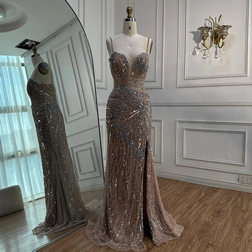 Luxury Mermaid Evening Dress with Split LA72480A - SERENE HILL