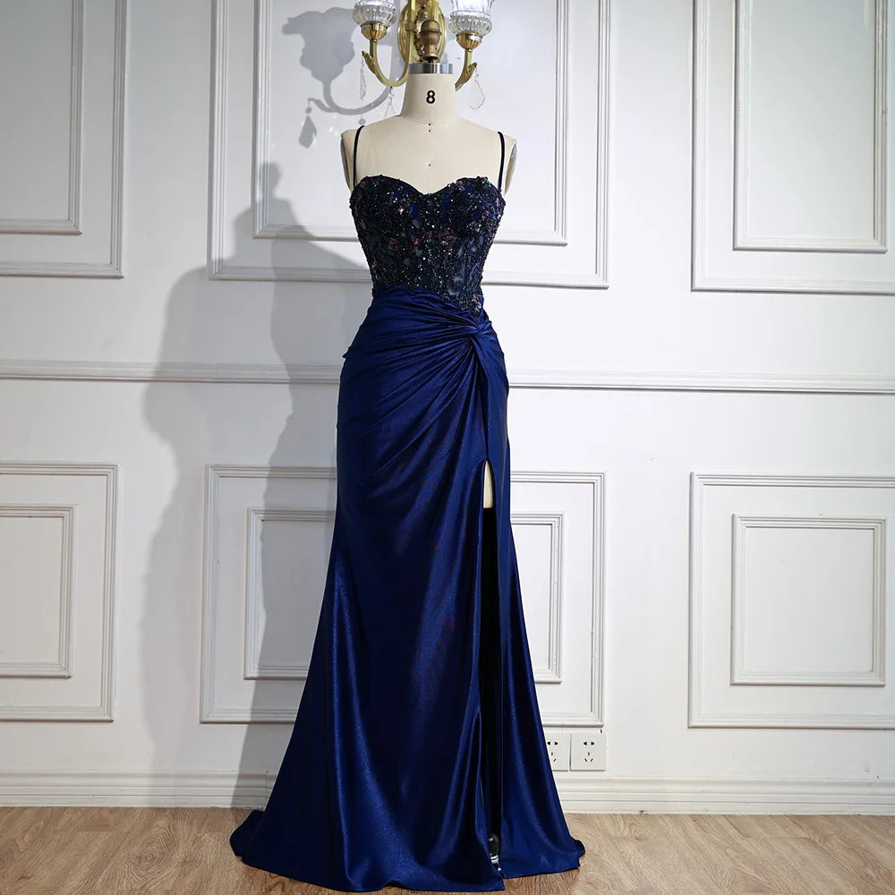 Classy Light Green Satin Prom Dress with Lace and Slit LA73032A SERENE HILL Classy Light Green Satin Prom Dress with Lace and Slit LA73032A SERENE HILL