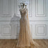 Luxury Black One Shoulder Mermaid Evening Dress with High Slit LA72829 - SERENE HILL