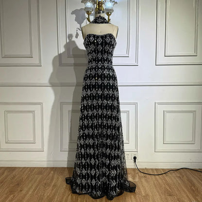 Luxury Nude Beaded Mermaid Evening Dress for Occasion Saudi LA72871 - SERENE HILL