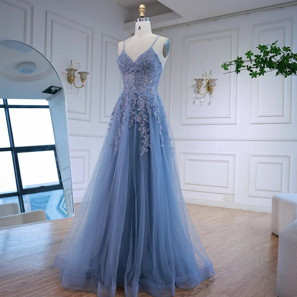 Luxury Pink Tulle A Line Prom Dress with Appliques LA73009 – SERENE HILL