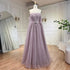 Luxury Black A Line Beaded Evening Dress with Cape Sleeves LA71824 - SERENE HILL