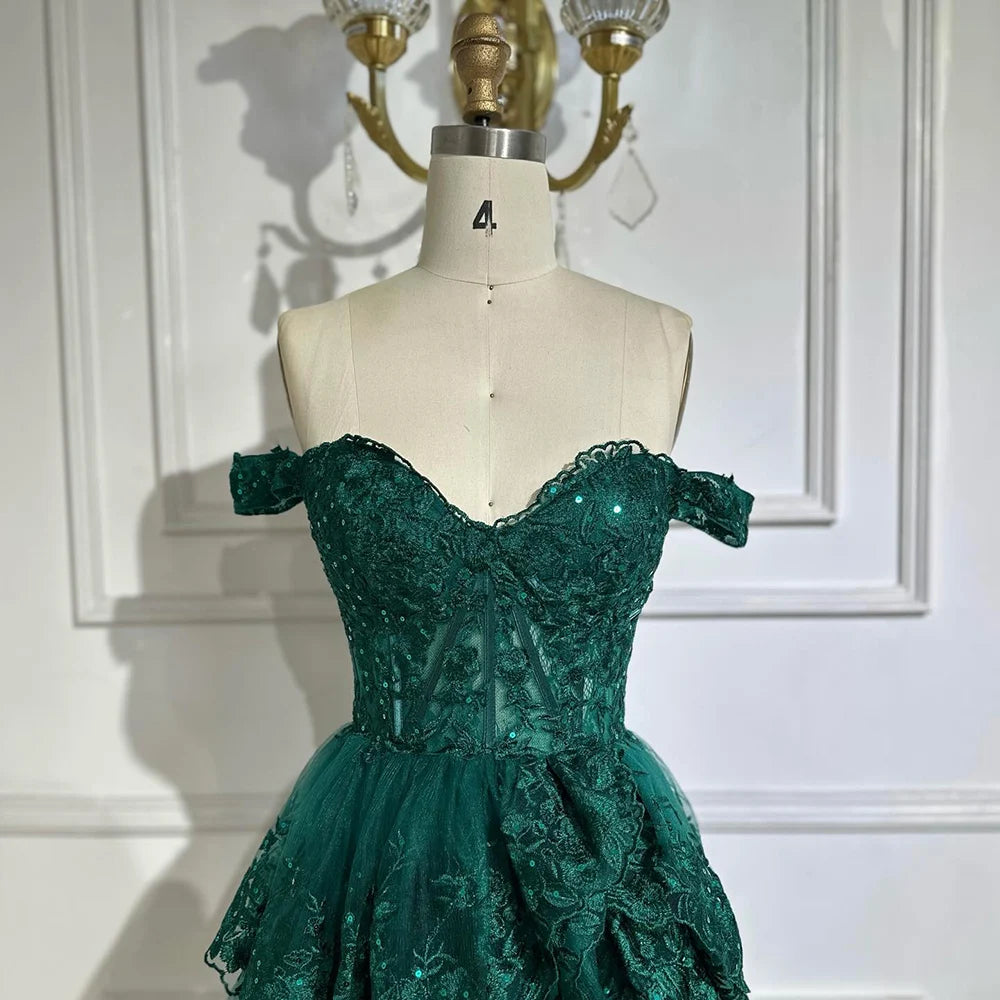 SERENE HILL A-Line/Princess Tulle Lace er Court Train Prom Dress With Ruffles Sequins LA72586 - SERENE HILL