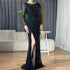 Silver Mermaid Dubai Evening Dress with Cape for Wedding Party LA70752 - SERENE HILL