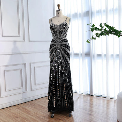 Luxury Nude Corset Beaded Mermaid Prom Dress LA72803A - SERENE HILL