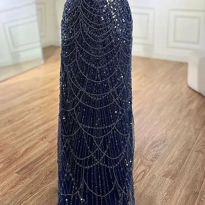 Luxury Beaded Gown With Cape Sleeves LA72160A - SERENE HILL