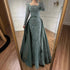 Luxury Dubai Arabic Muslim Caramel Mermaid Beaded Evening Gown with Overskirt LA72533A - SERENE HILL