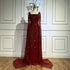 Luxury Turquoise Beaded Pearl Arabic Evening Dress with Cape Sleeves LA72590 - SERENE HILL