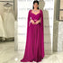 Luxury Fuchsia Chiffon Evening Dress with Cape Sleeves LA73021 - SERENE HILL