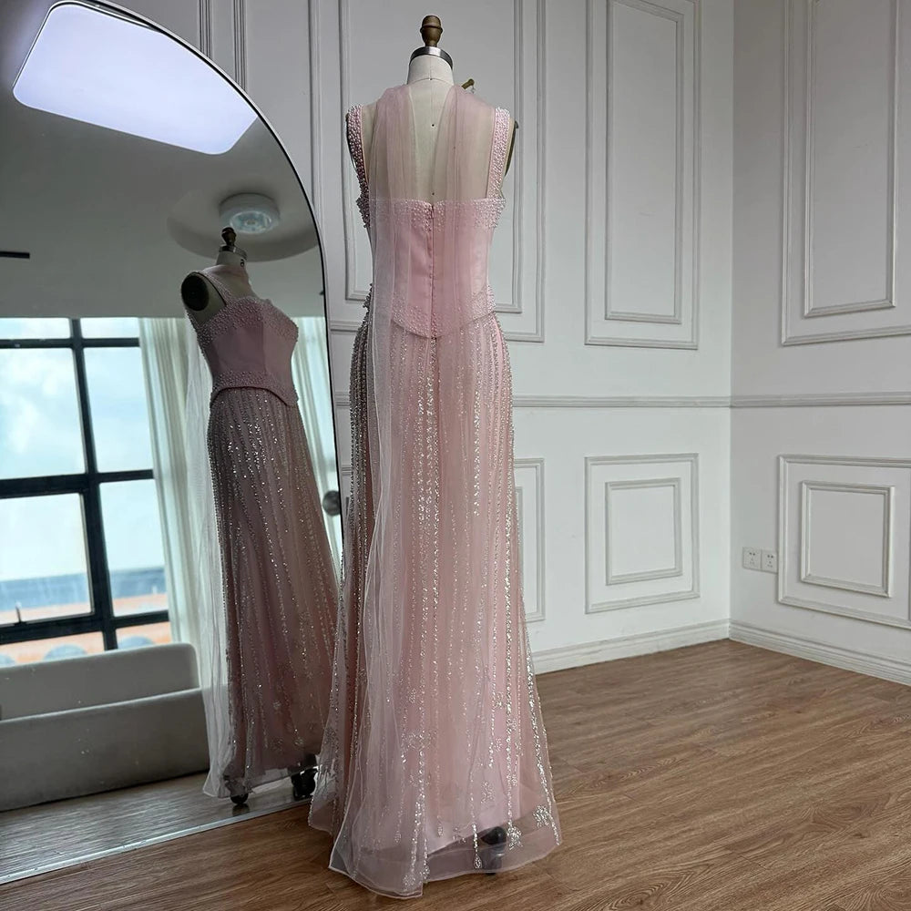 Glamorous Mermaid Evening Dress with Pearls LA73070 - SERENE HILL