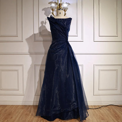 Burgundy Elegant A-Line Evening Dress with Draped Shoulder LA72944 - SERENE HILL