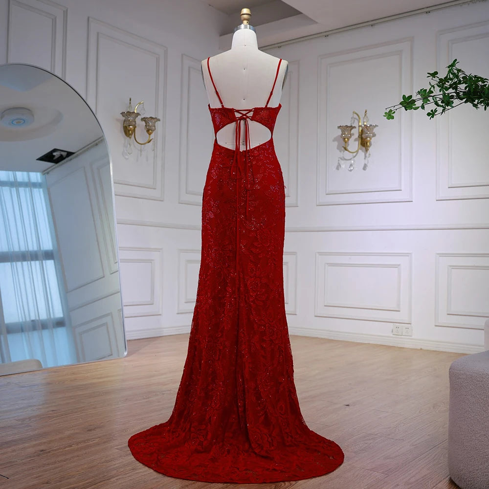 Elegant Red Prom Dress with Slit LA72998 - SERENE HILL