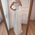 White Beaded Evening Dress with Gloves LA73086 - SERENE HILL