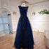 Burgundy Elegant A-Line Evening Dress with Draped Shoulder LA72944 - SERENE HILL