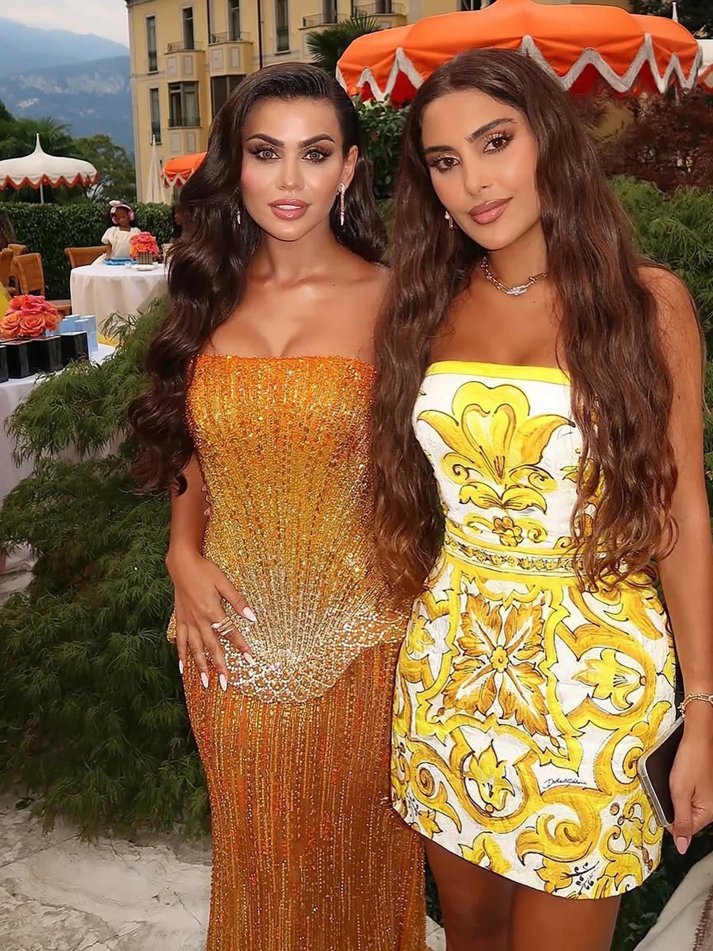 Serene Hill Arabic Orange Two Pieces Corset Evening Dress LA73444 - SERENE HILL