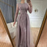 Serene Hill Muslim Silver Nude Mermaid Gown with Detachable Overskirt Beaded Evening Dress for Women Wedding Party LA71919 - SERENE HILL