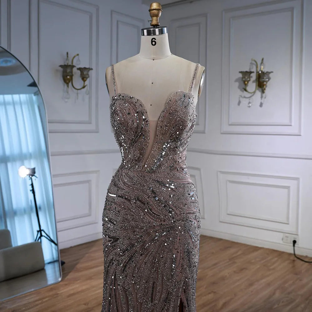 Luxury Mermaid Evening Dress with Split LA72480A - SERENE HILL