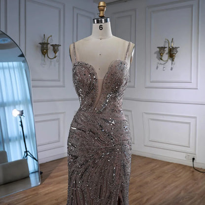 Luxury Mermaid Evening Dress with Split LA72480A - SERENE HILL