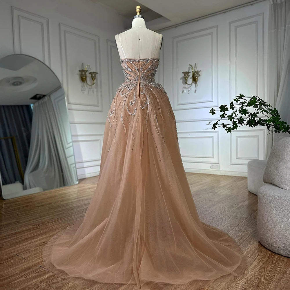 Luxury Turquoise Mermaid Evening Dress with Overskirt LA72880 - SERENE HILL