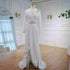 Elegant White Floral Beaded Evening Dress with Slit LA73030 - SERENE HILL