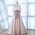 Luxury Pink Satin A-Line Beaded Evening Dress LA72195A - SERENE HILL