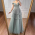 Luxury Pink Dreamy Ruffles Beaded A-Line Evening Dress LA73385 - SERENE HILL