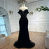 Saudi Arabic Off Shoulder Nude Beaded Tulle Mermaid Evening Gown LA72854 - SERENE HILL