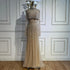 Luxury Turquoise Two Pieces Beaded Mermaid Evening Dress with Detachable Top LA73095 - SERENE HILL