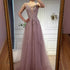 Luxury Sage Green Lace A-Line Prom Dress with Spaghetti Straps LA73005 - SERENE HILL