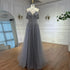 Luxury Arabic Caramel Off Shoulder Beaded A Line Evening Dress LA71606 - SERENE HILL