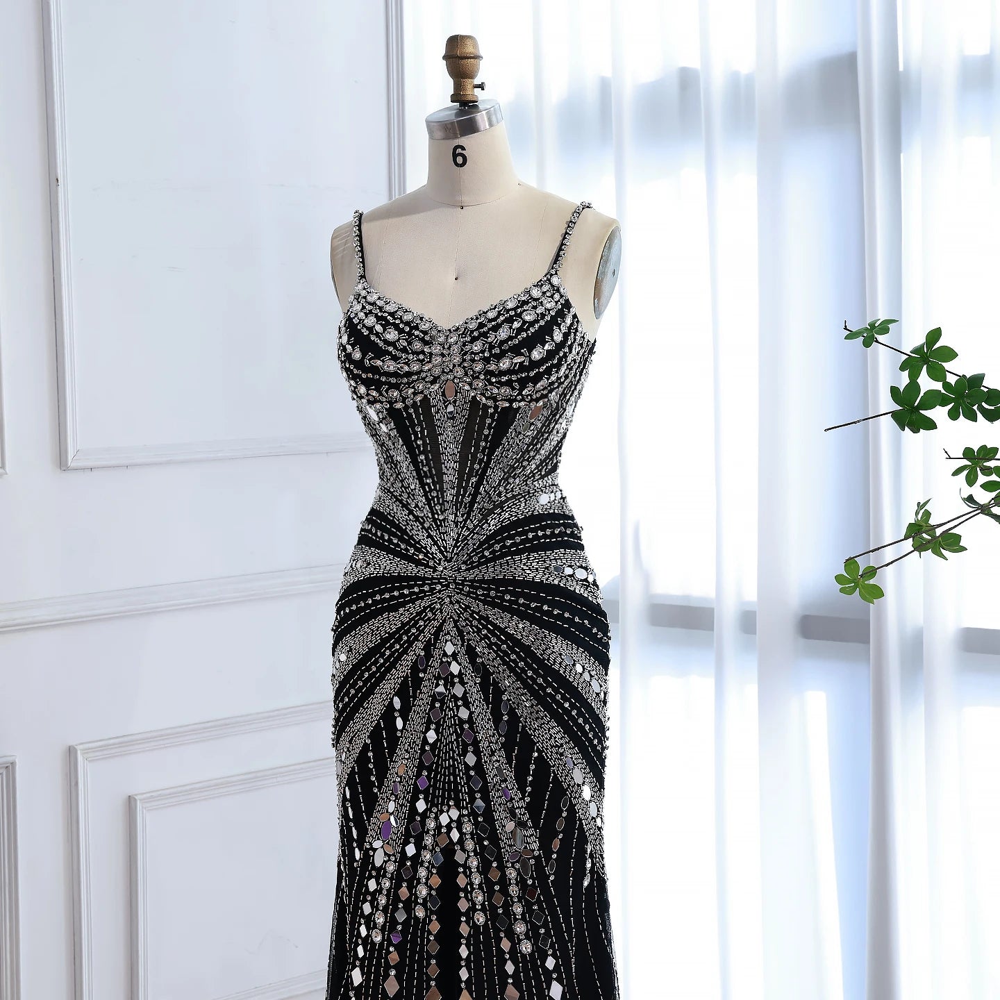 Luxury Nude Corset Beaded Mermaid Prom Dress LA72803A - SERENE HILL