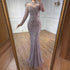 Luxury Pink Beaded Mermaid Evening Dress Long Sleeve LA73158 - SERENE HILL