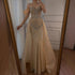 Luxury Nude Beaded Mermaid Evening Dress With Overskirt LA72879 - SERENE HILL