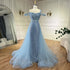 Serene Hill Gold Mermaid Elegant One Shoulder Overskirt Beaded Luxury Evening Dresses Gowns 2025 For Women Wedding Party LA72453 - SERENE HILL