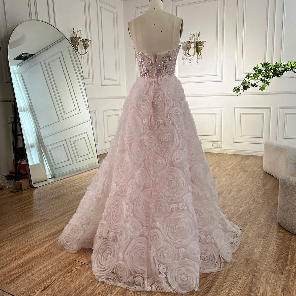 Luxury Floral Pink Prom Dress 2025 Serene Hill LA72961 Pink / 8