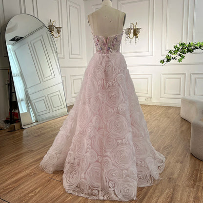 Luxury Floral Pink Prom Dress 2025 Serene Hill LA72961 - SERENE HILL