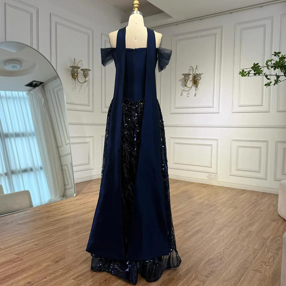 navy a line formal dress A Line V Neck Strapless Blue Satin Long Prom Dresses, Blue Satin Long Formal Dresses, US 12 / Blue as Pics / No Rush main image 0