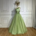 Luxury Dubai Sage Green Elegant One-Shoulder A-Line Appliques Long Arabic Evening Gown for Formal Occasion LA72783 - SERENE HILL
