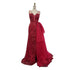 Luxury Green Spaghetti Strap Beaded Mermaid Evening Dress with Overskirt LA72378B - SERENE HILL