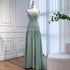Luxury Sage Green A-Line Evening Dress with Cape LA73044A - SERENE HILL